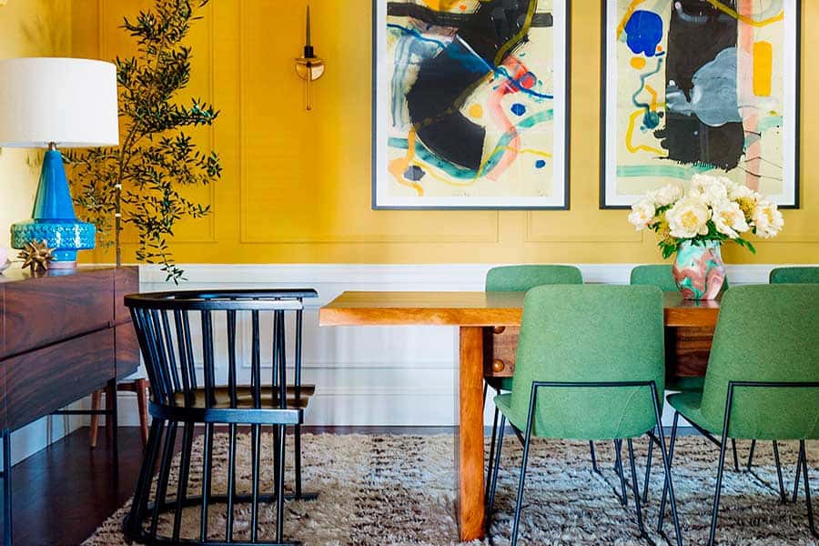 Diseño de interiores colores llamativos